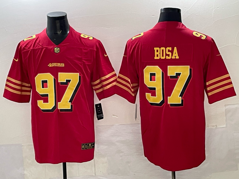 Men San Francisco 49ers #97 Bosa Red  Nike Limited NFL 2025 Jersey 004->san francisco 49ers->NFL Jersey